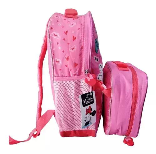 Pack Mochila con Lonchera Escolar Niña Minnie Mouse - Rosado - Disney-3