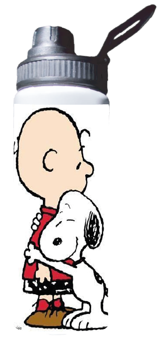 Botella Estampada Snoopy, Charly Brown, Perro. 850ml-0