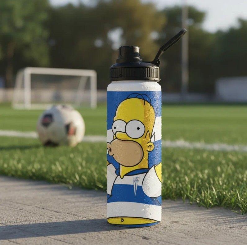 Botella Estampada La Catolica Homero Simpson Regalo 850ml Blanco-0