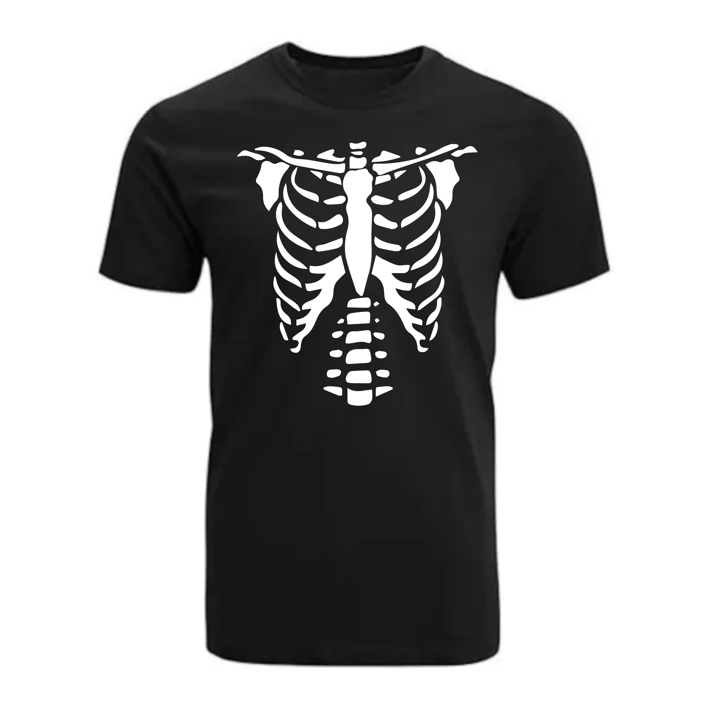 POLERA ESTAMPADA ESQUELETO, SILUETA, HALLOWEEN-1