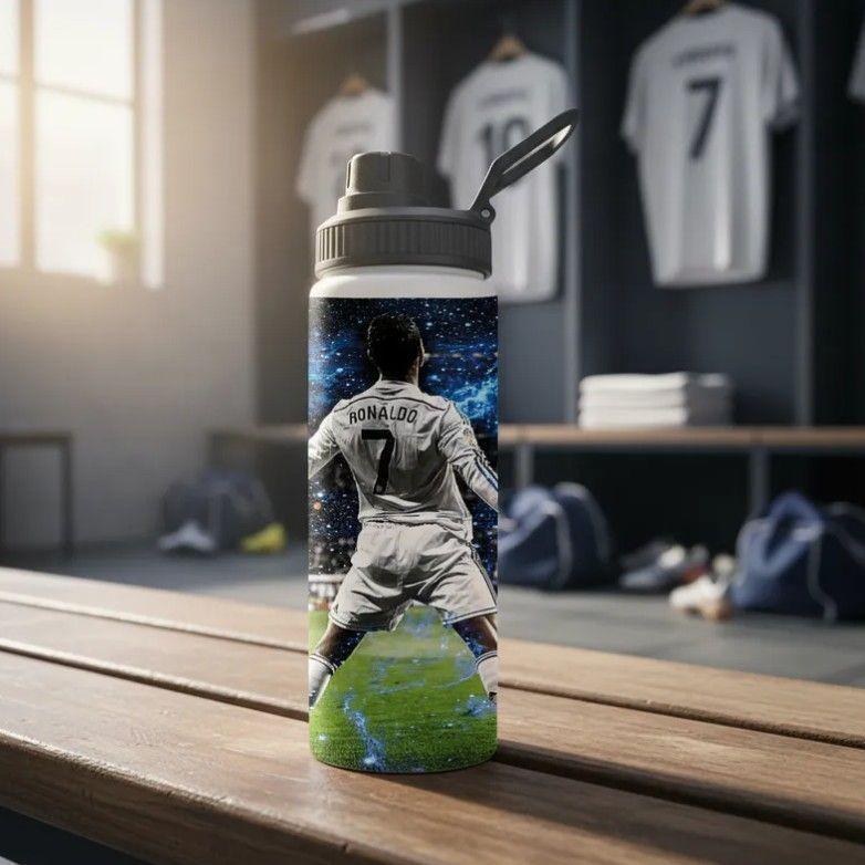 BOTELLA ESTAMPADA DE RONALDO CR7 FUTBOL IDELA PARA EL GYM-0