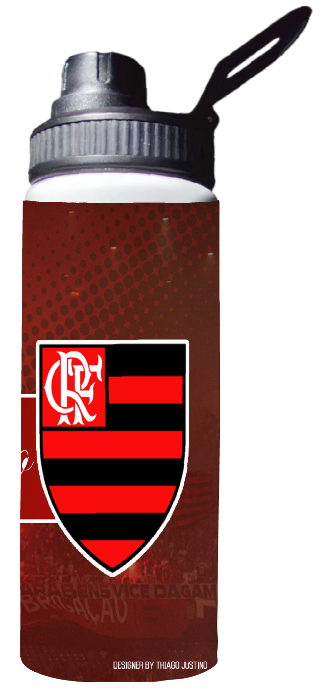 BOTELLA ESTAMPADA DEL FLAMENGO FUTBOL BRASIL REGALO-2