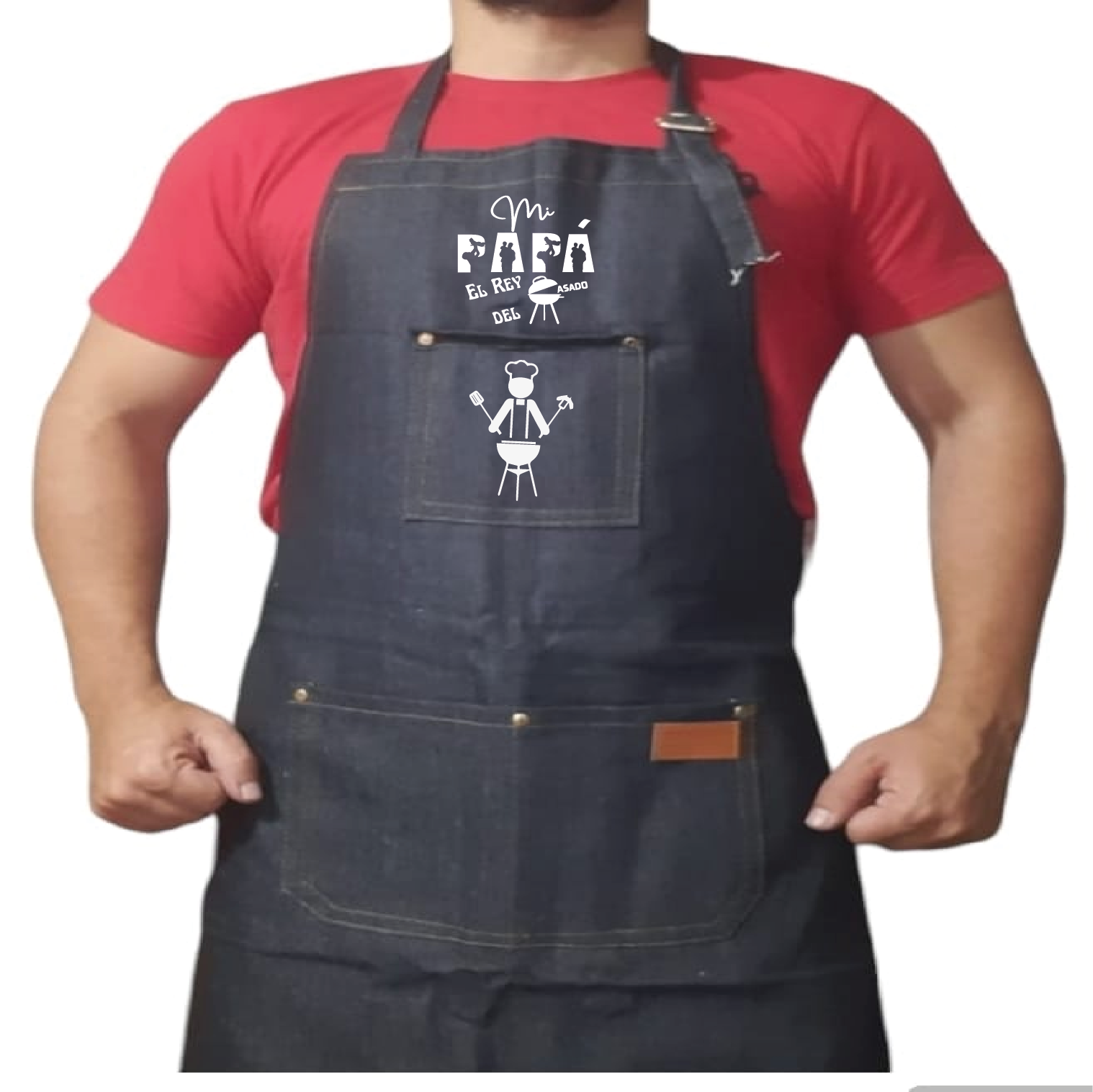 DELANTAL PARRILLERO ESTAMPADO UN APLAUSO PARA EL ASADOR-1