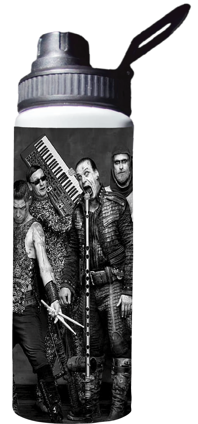 BOTELLA DE AGUA ESTAMPADA DE Rammstein ROCK 1 REGALO 850ML-2