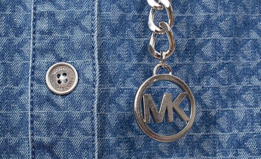 VESTIDO MICHAEL KORS DENIM ELASTICADO CON CINTURON METÁLICO TALLA XS-2