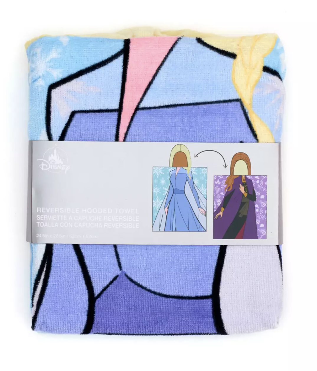 TOALLA CON CAPUCHA REVERSIBLE FROZEN 2-5