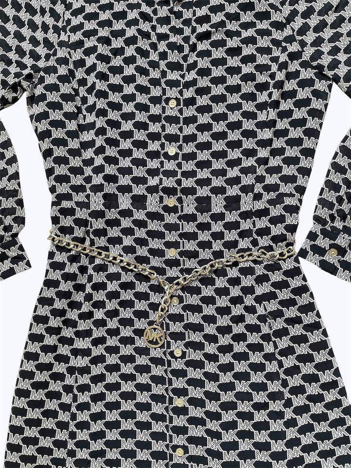 VESTIDO MICHAEL KORS CON CINTURÓN METÁLICO TALLA M-3