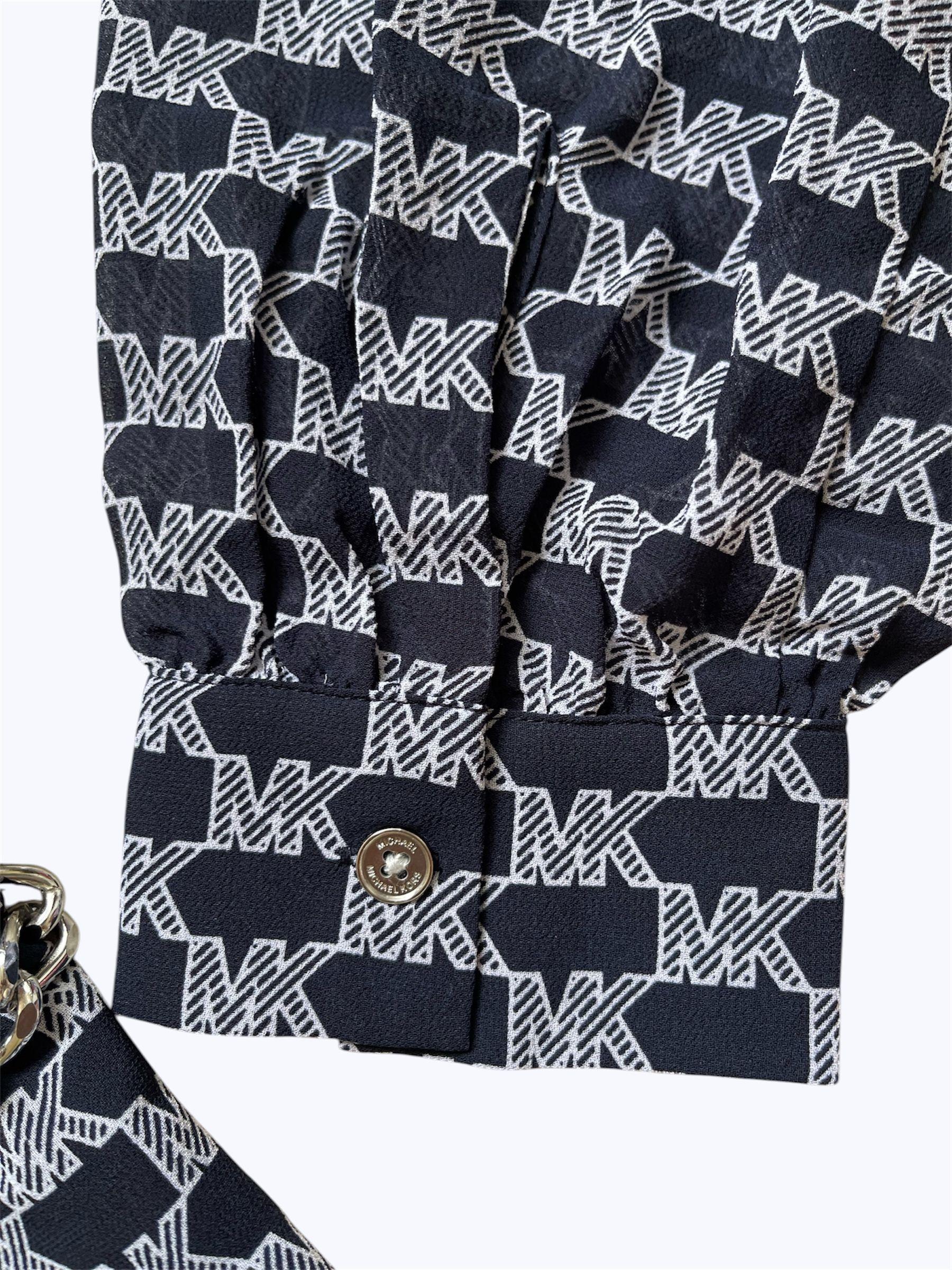 VESTIDO MICHAEL KORS CON CINTURÓN METÁLICO TALLA M-6