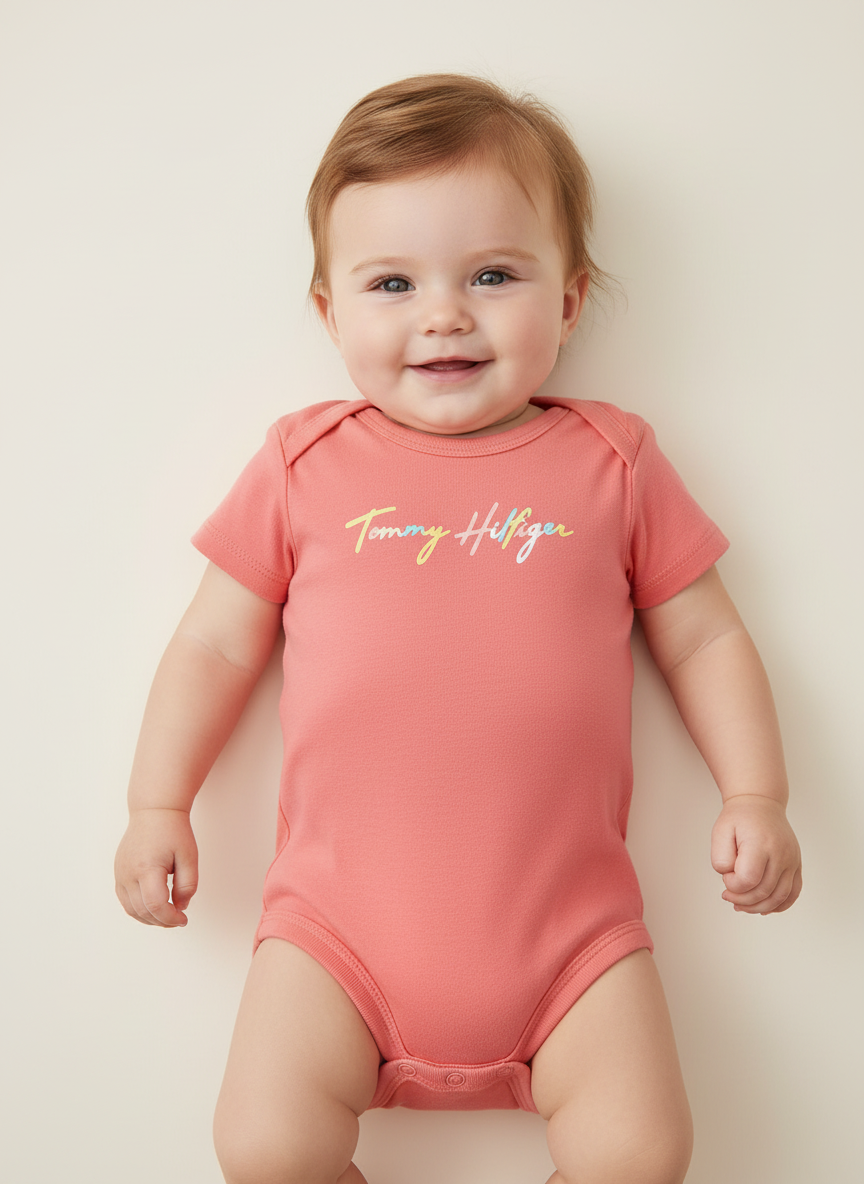 PACK X 4 BODYS TOMMY HILFIGER DE 6 A 9 MESES-3