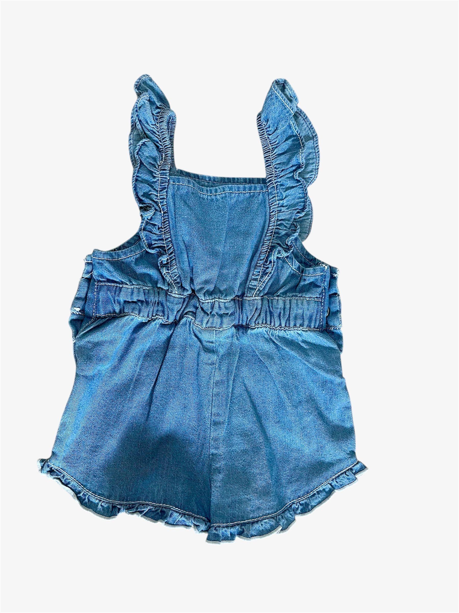 CONJUNTO CALVIN KLEIN JARDINERA/SHORT TALLA 3 MESES-2