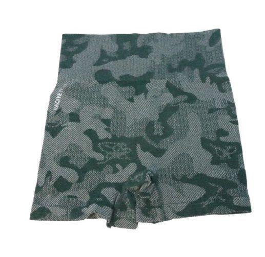 Short Deportivo Mujer Leggings Mallas Cintura Alta Camuflaje Verde oscuro TALLA UNICA-1