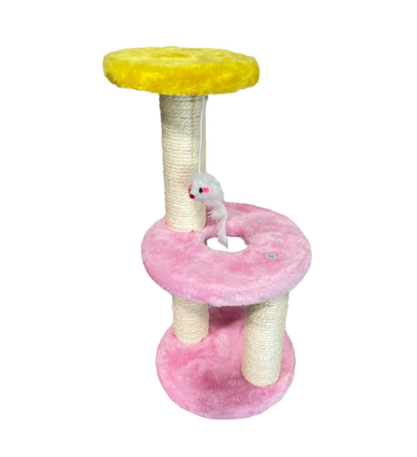 Rascador Para Gatos Dos Pisos Torre Rascador Mascotas 40cm RYA-0