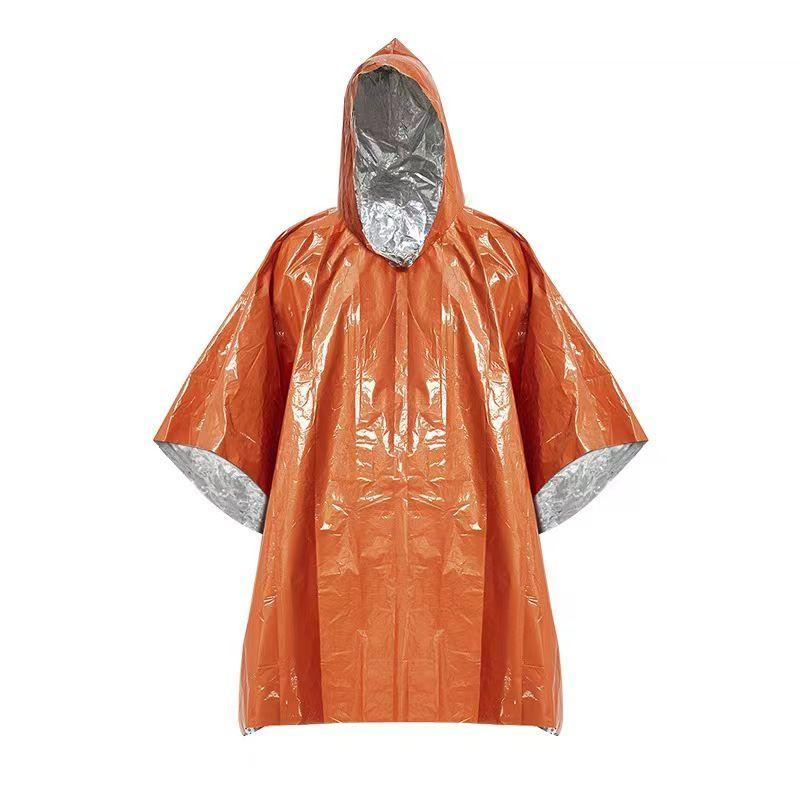Capa De Lluvia Poncho Termico Impermeable De Emergencia-0