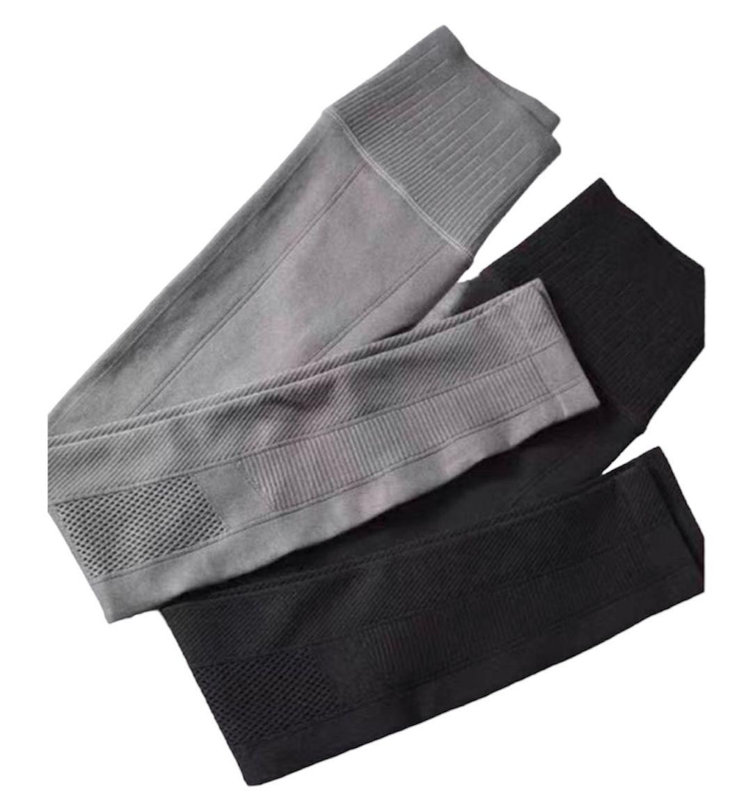 Leggins Calza Mujer Deportivo Cintura Alta Gimnasio Yoga Gris TALLA L/XL-0