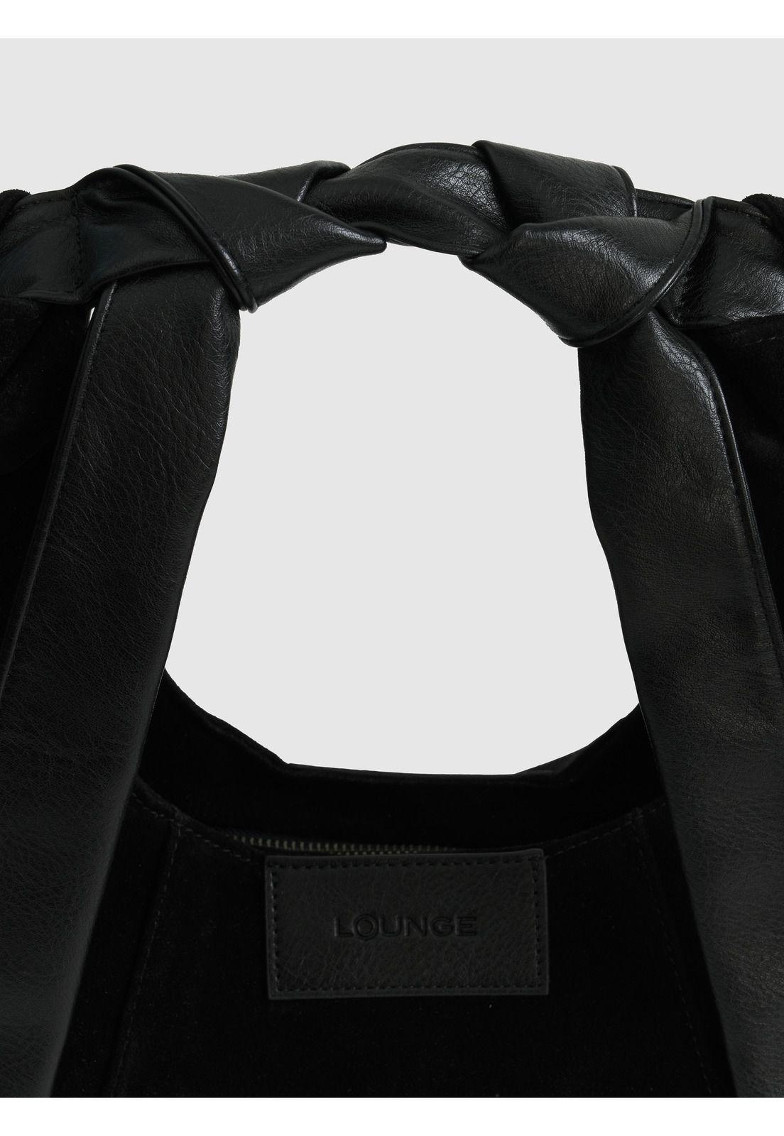 Cartera De Hombro Medialuna Nudo Suede Woman-3