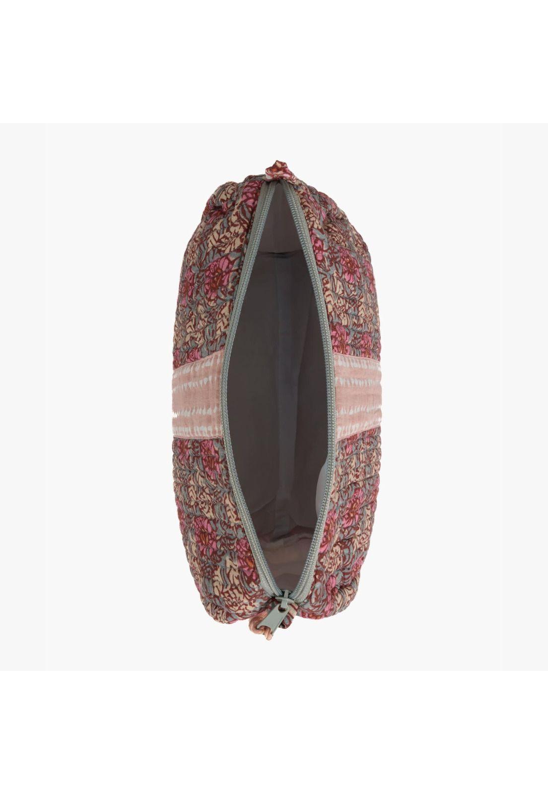 Cosmetiquero Boho Algodón Rosado-2