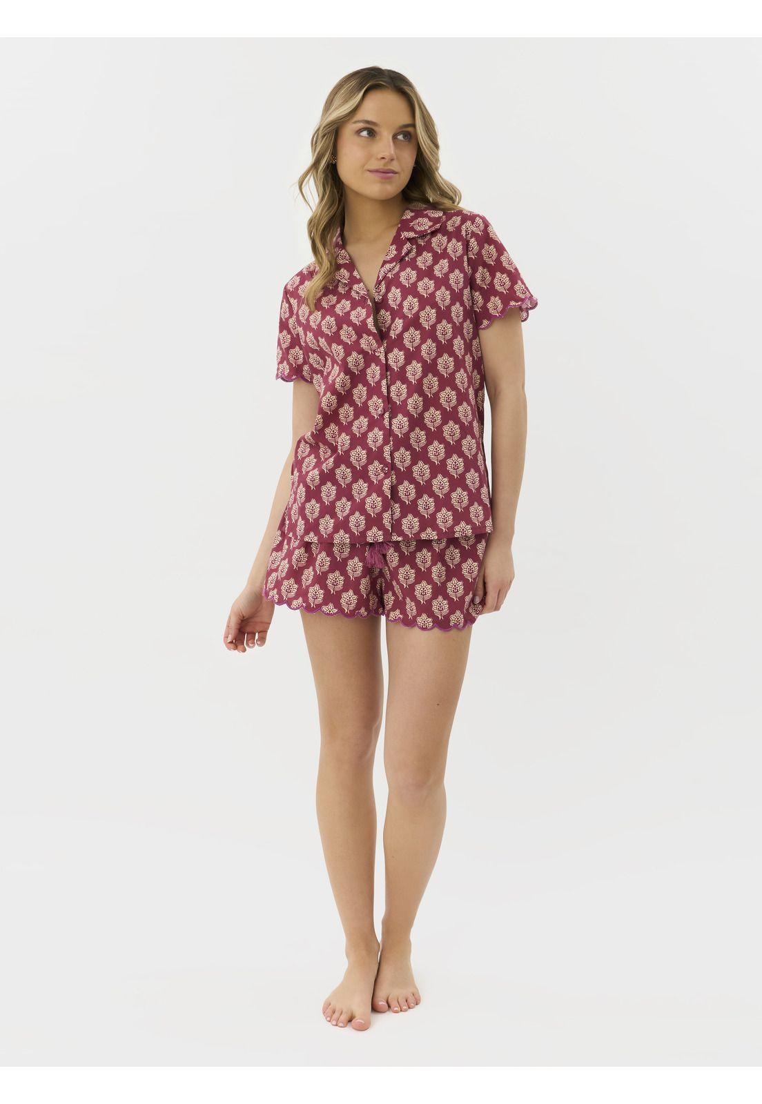 Pijama Camisero Boho Algodón-2