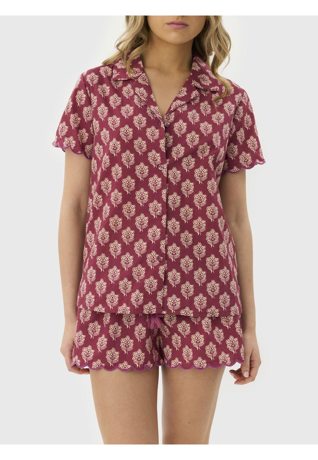 Pijama Camisero Boho Algodón-4