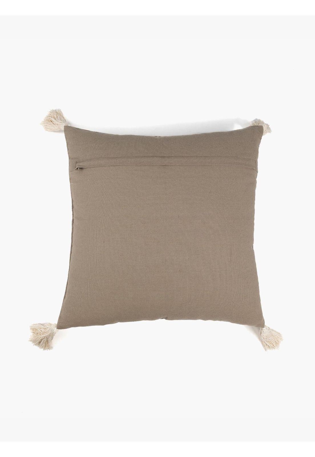 Cojín Algodón Abejas Bordadas Taupe-2