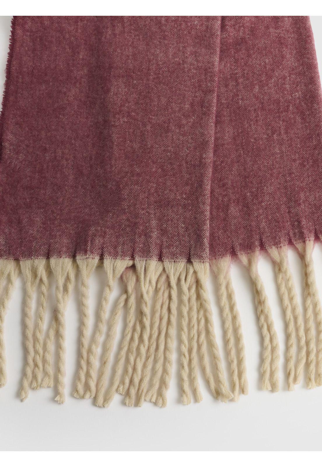 Maxi Bufanda Bicolor Flecos Alto Invierno-2