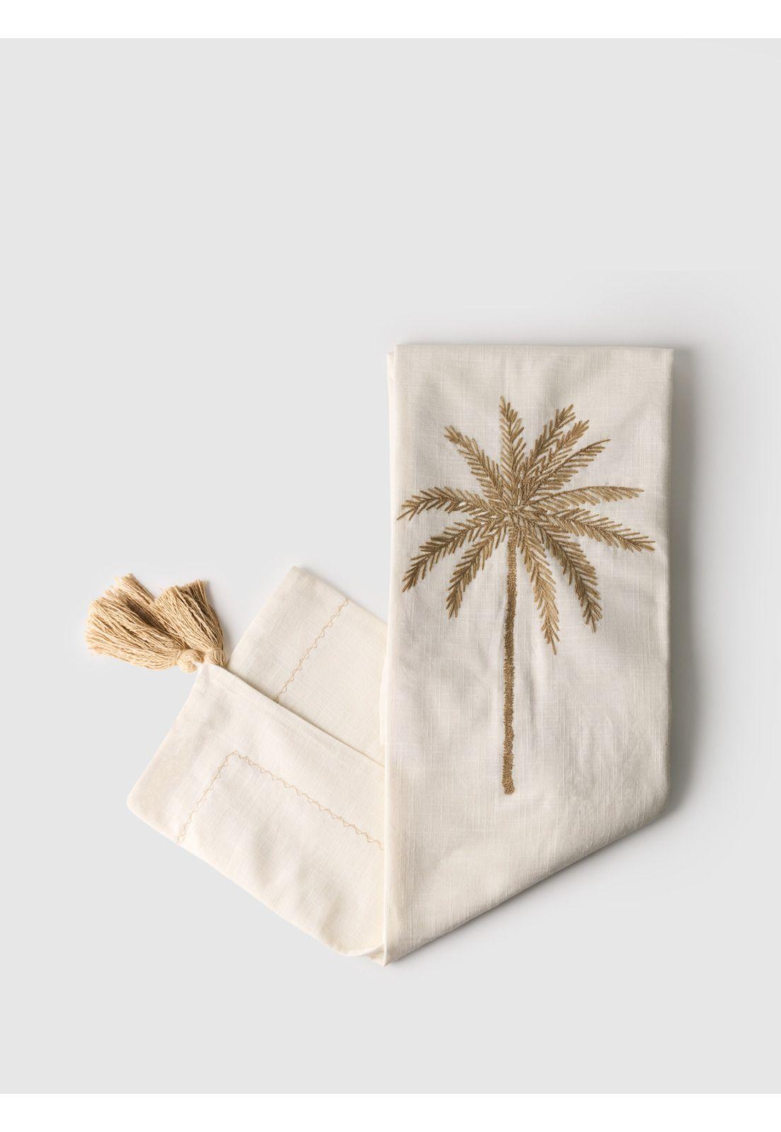 Manta Palmeras Bordadas 120 x 230 cm-2