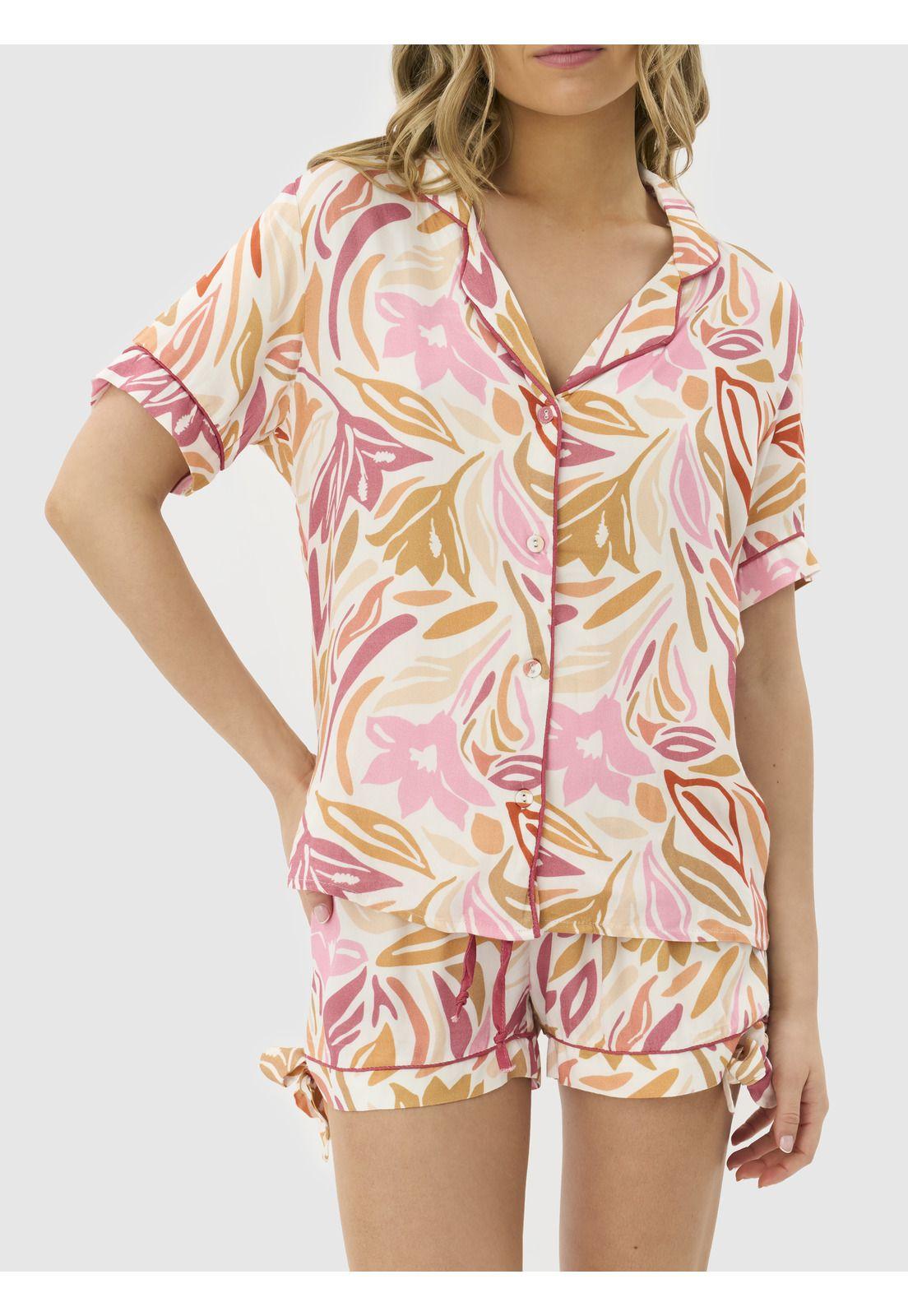 Pijama Camisero Floral-4