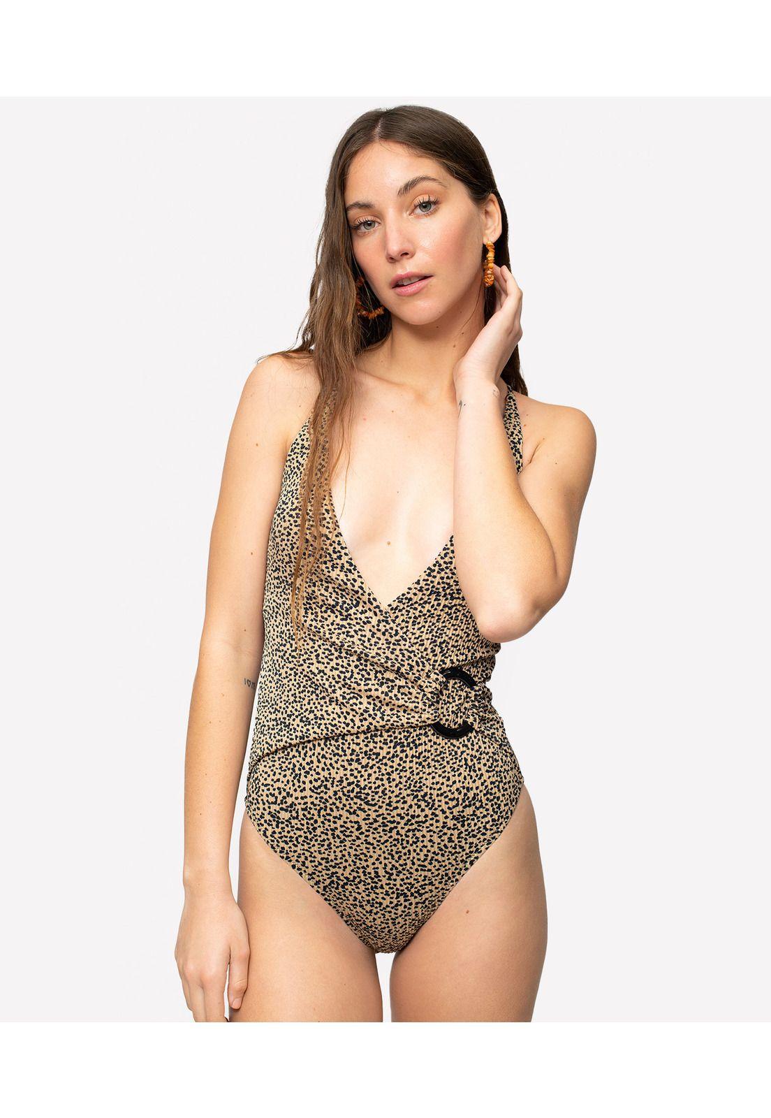 Traje De Baño Paradiso Argolla Animal Dots-1