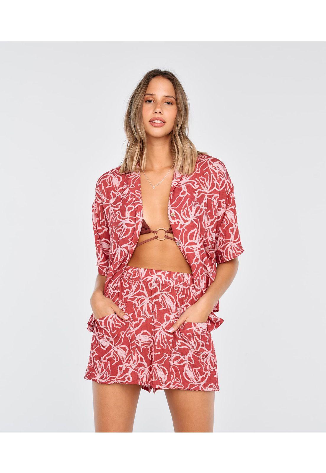 Short Mujer Bolsillos Flower Dance-1