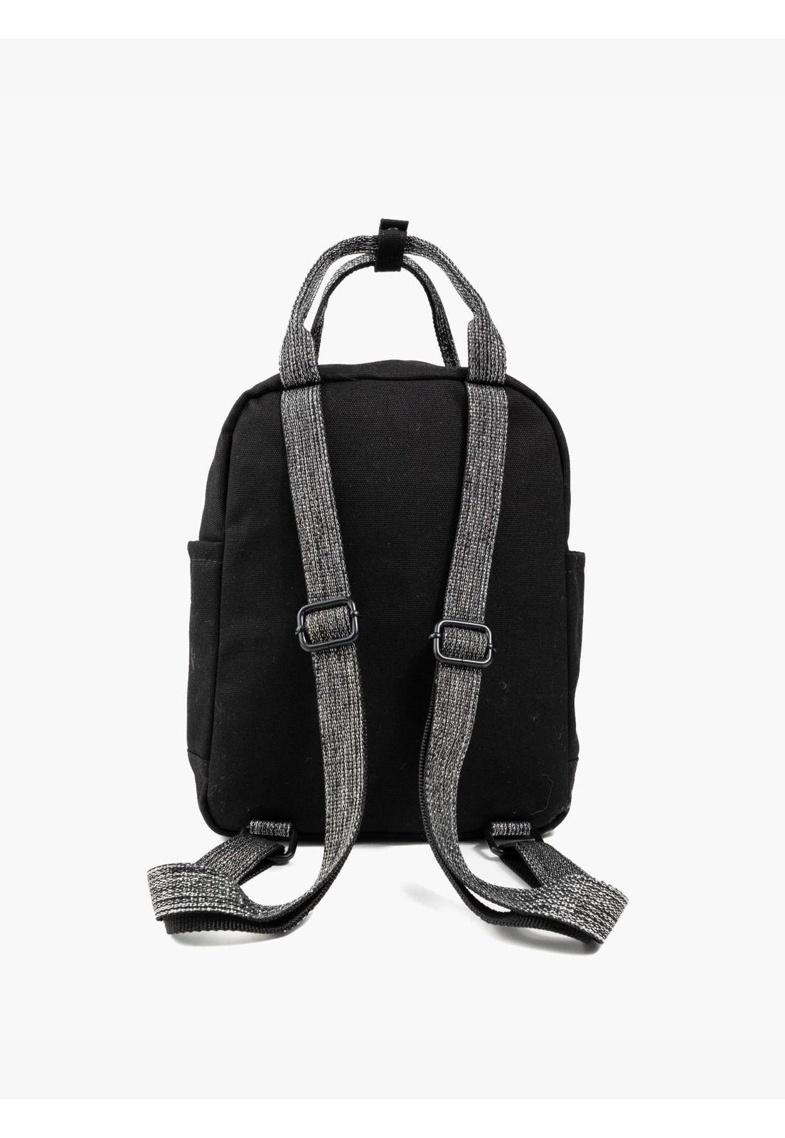 Mochila Pequeña Canvas Negro-3