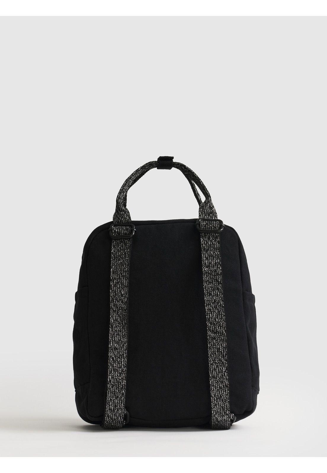 Mochila Pequeña Canvas Negro-2