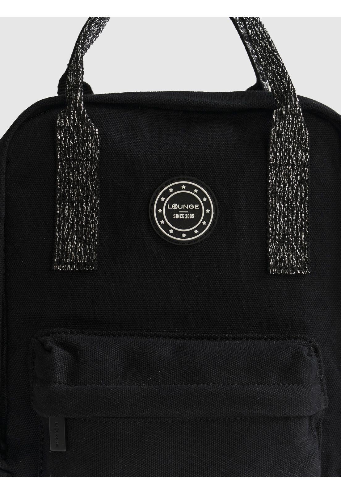 Mochila Pequeña Canvas Negro-4
