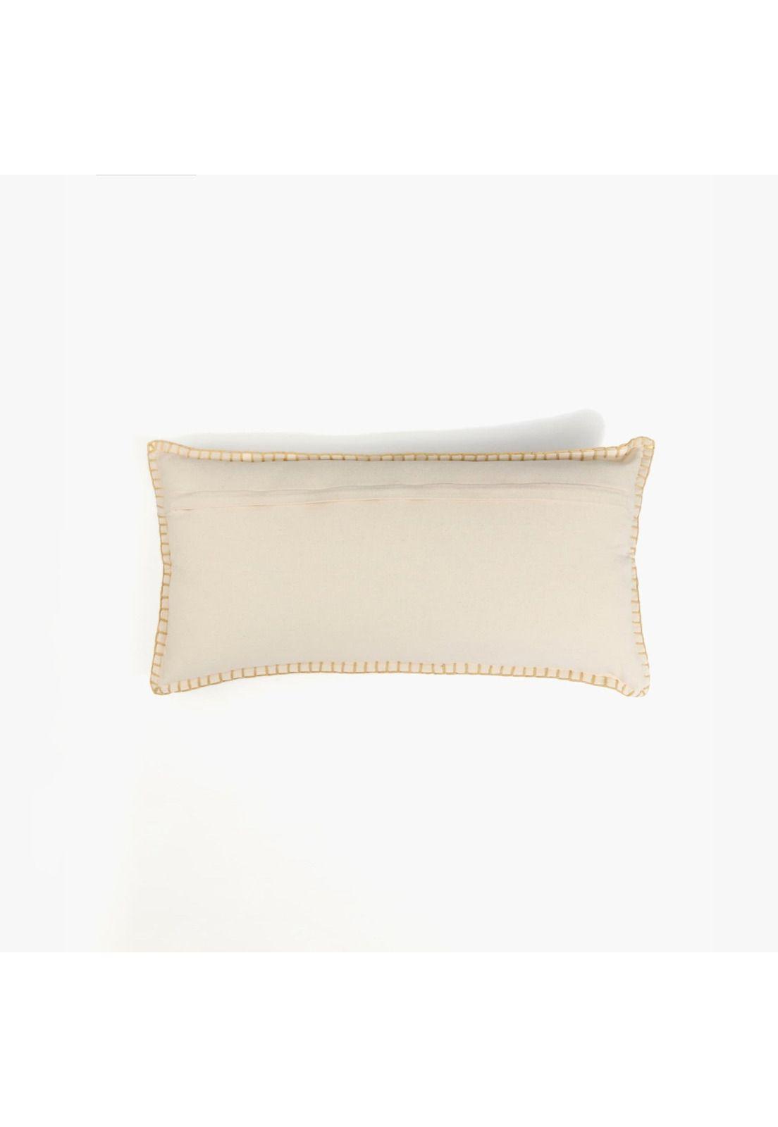 Cojín Algodón Palmeras 30 X 60 Cm Beige-2