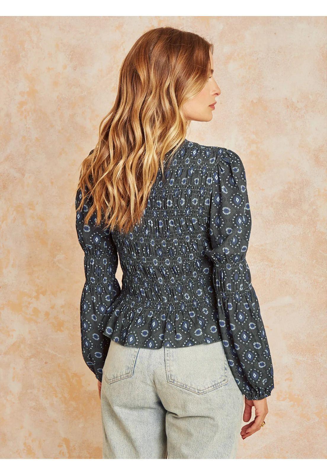 Blusa Boho Panal De Abejas -2