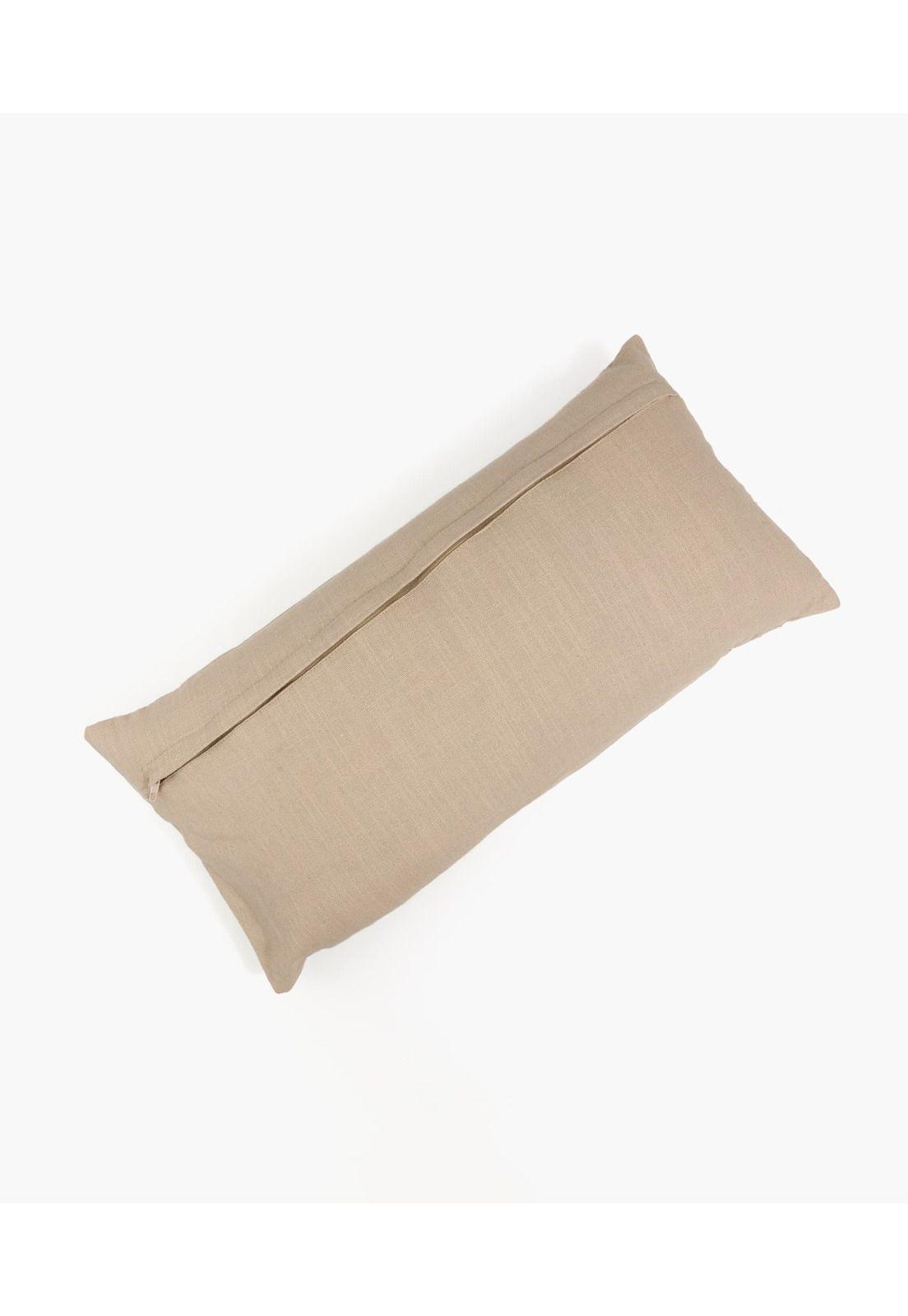 Funda de Cojín Algodón Costuras 30 X 60 Cm Beige-2