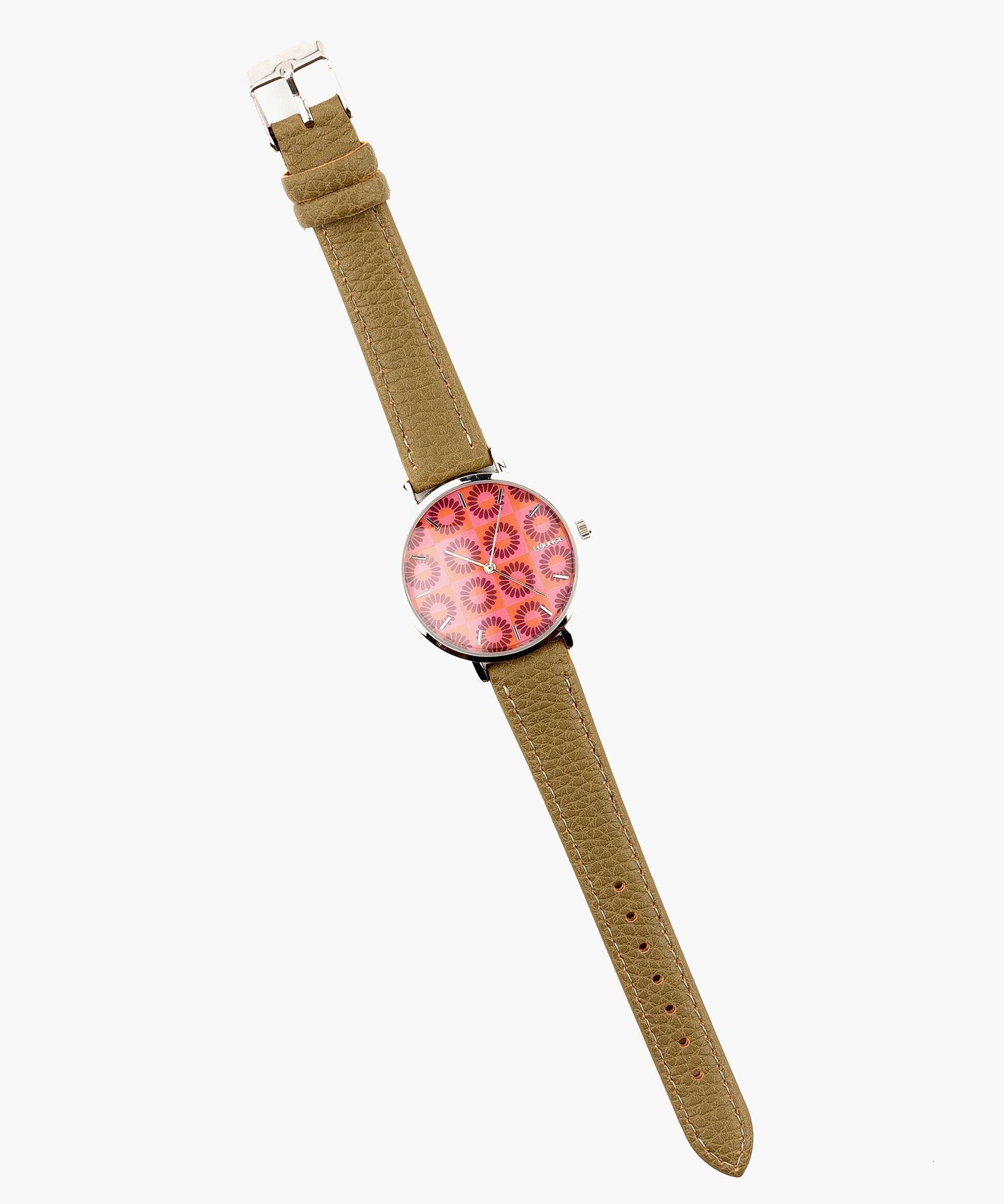 Reloj Estampado Naranja-1