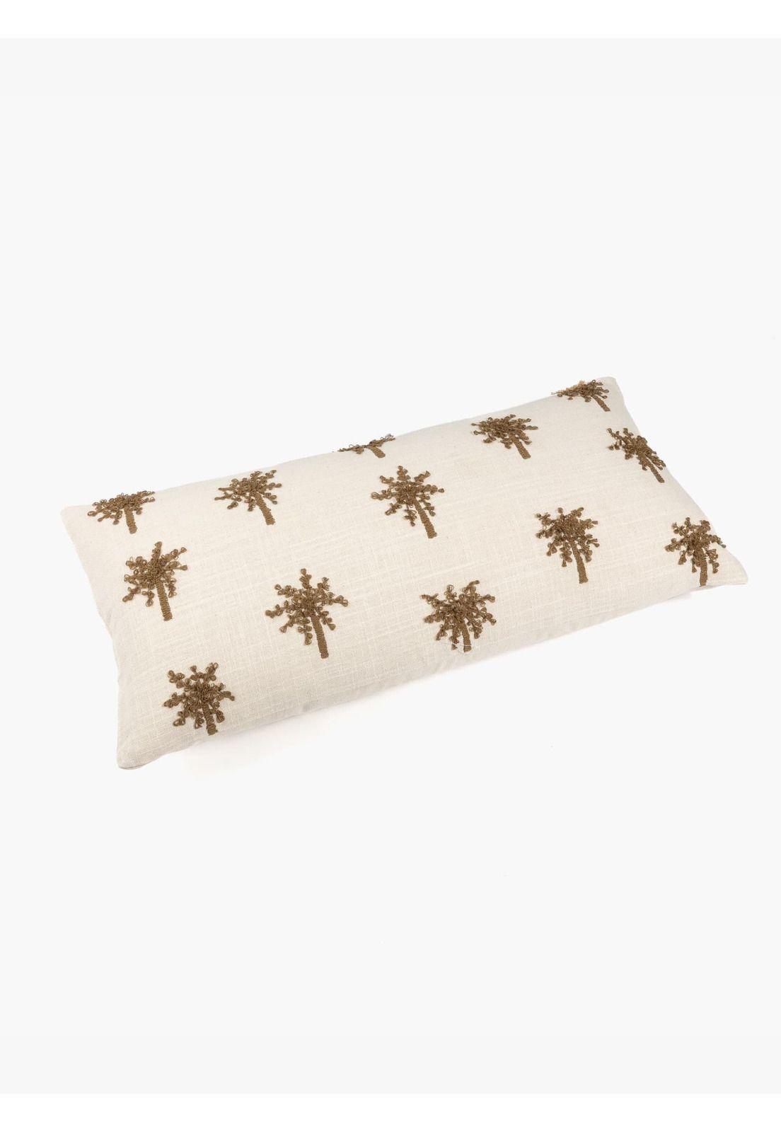 Cojín Algodón Palmeras Beige 30 x 60 cm-2