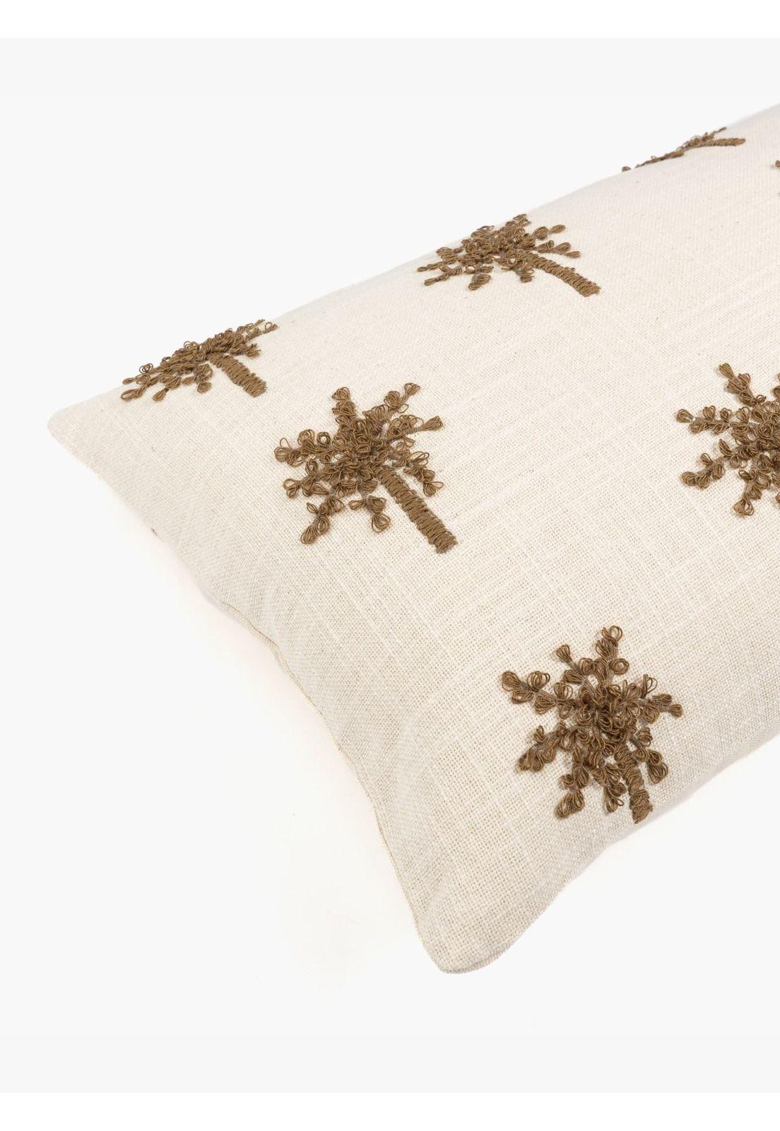 Cojín Algodón Palmeras Beige 30 x 60 cm-3