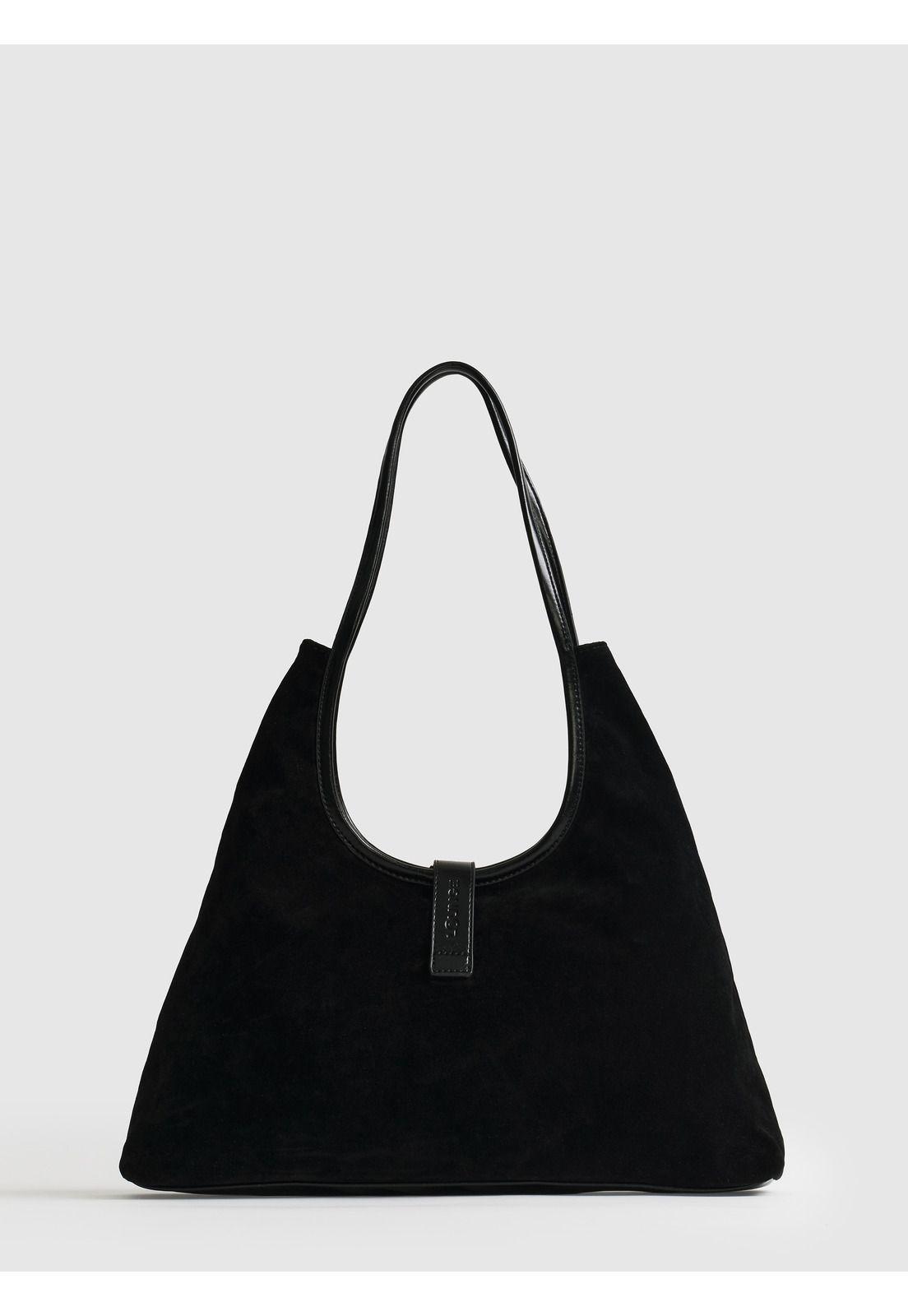 Cartera De Hombro Mujer Fake Suede Broche-2