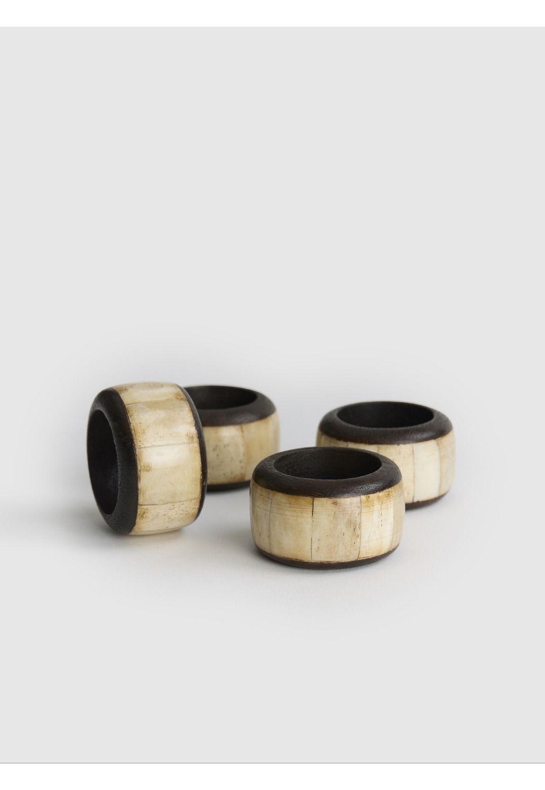 Set Porta Servilletas Anillos Madera-2