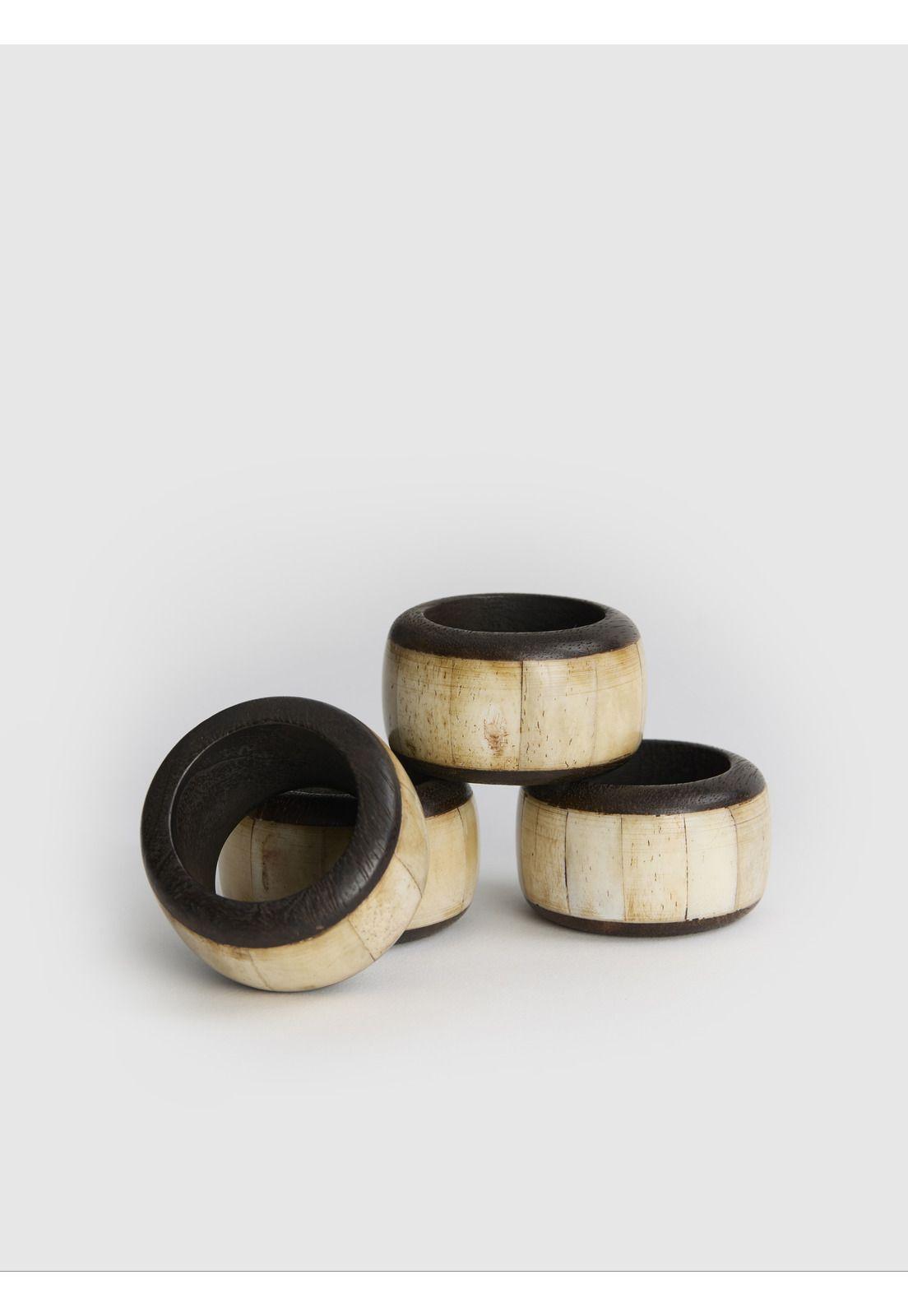 Set Porta Servilletas Anillos Madera-4