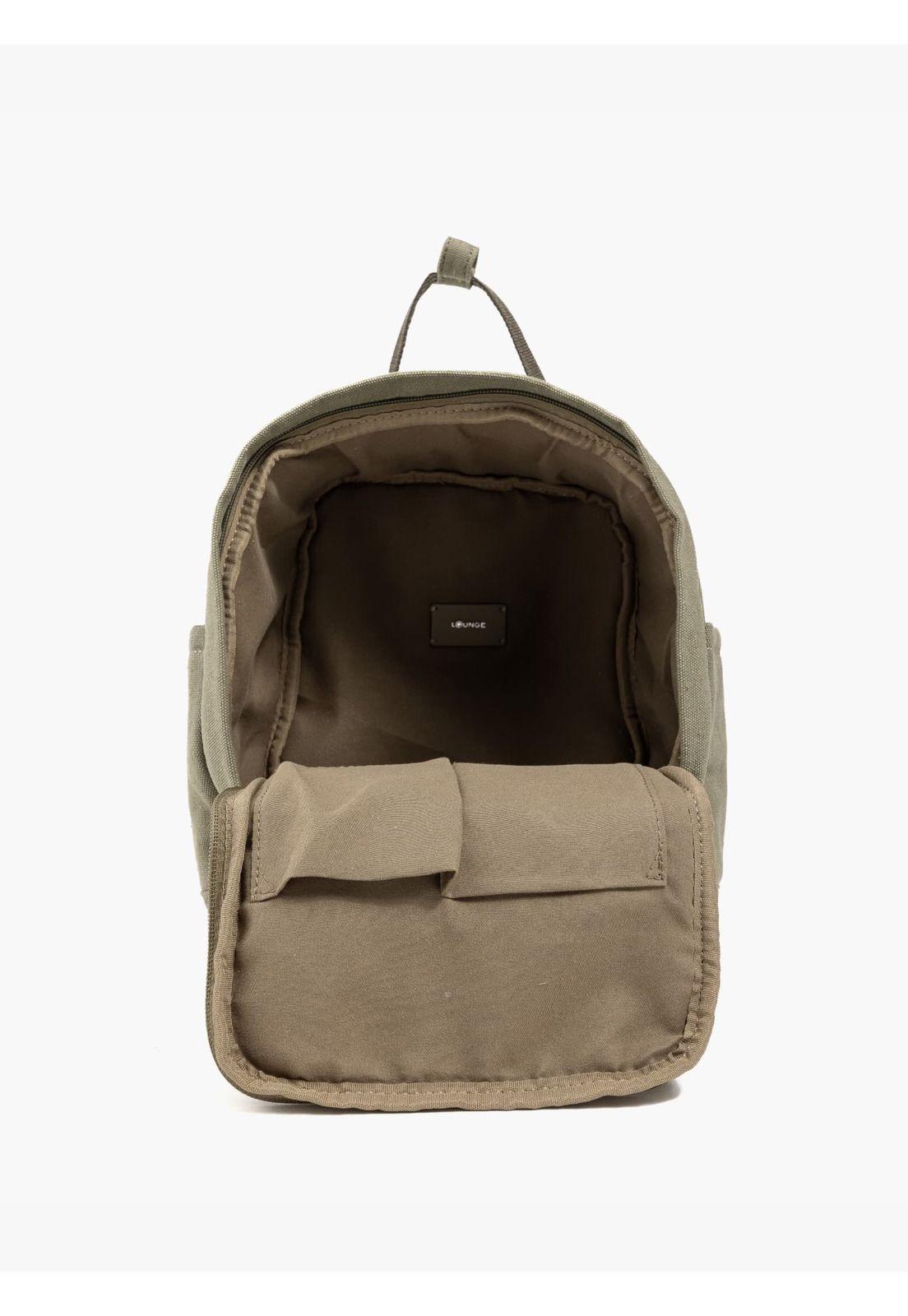 Mochila Pequeña Canvas Verde Musgo-2