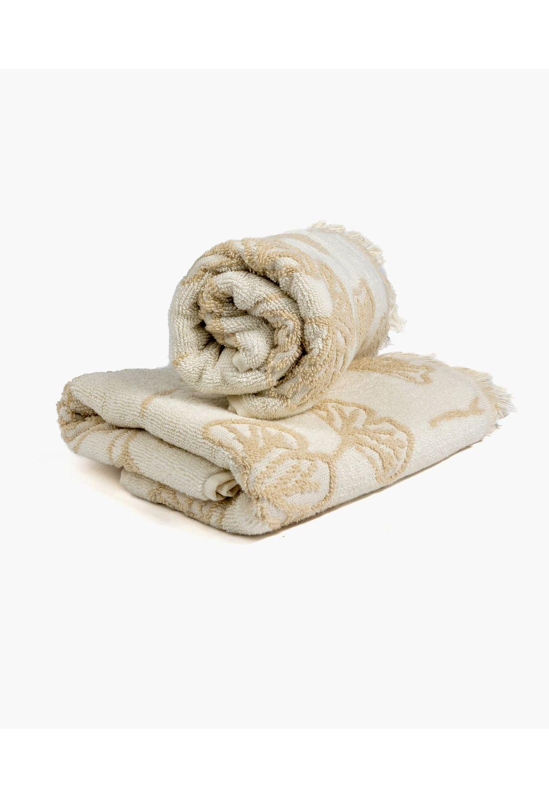Set Toallas Algodón Mano Beige-3