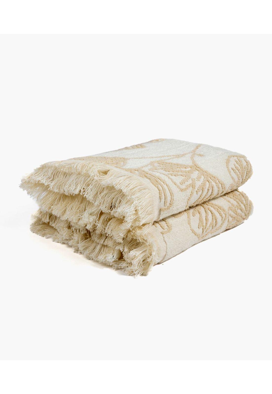 Set Toallas Algodón Mano Beige-4