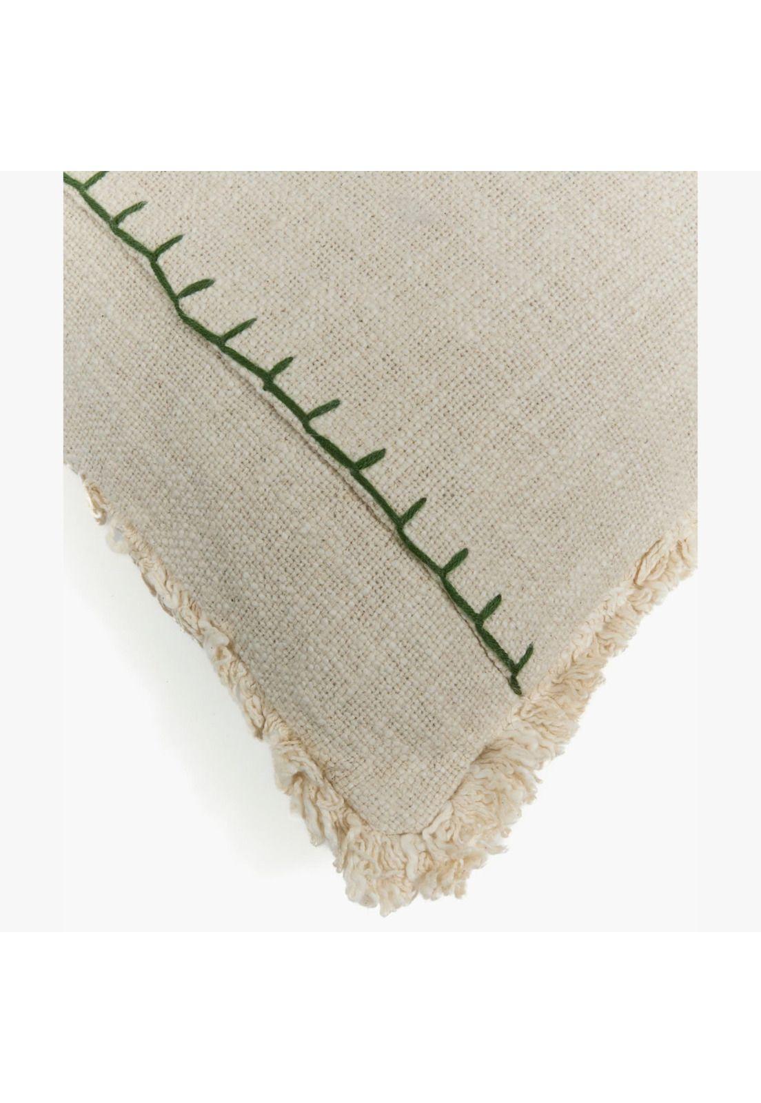 Cojín Boho Algodón Detalle Costuras-1