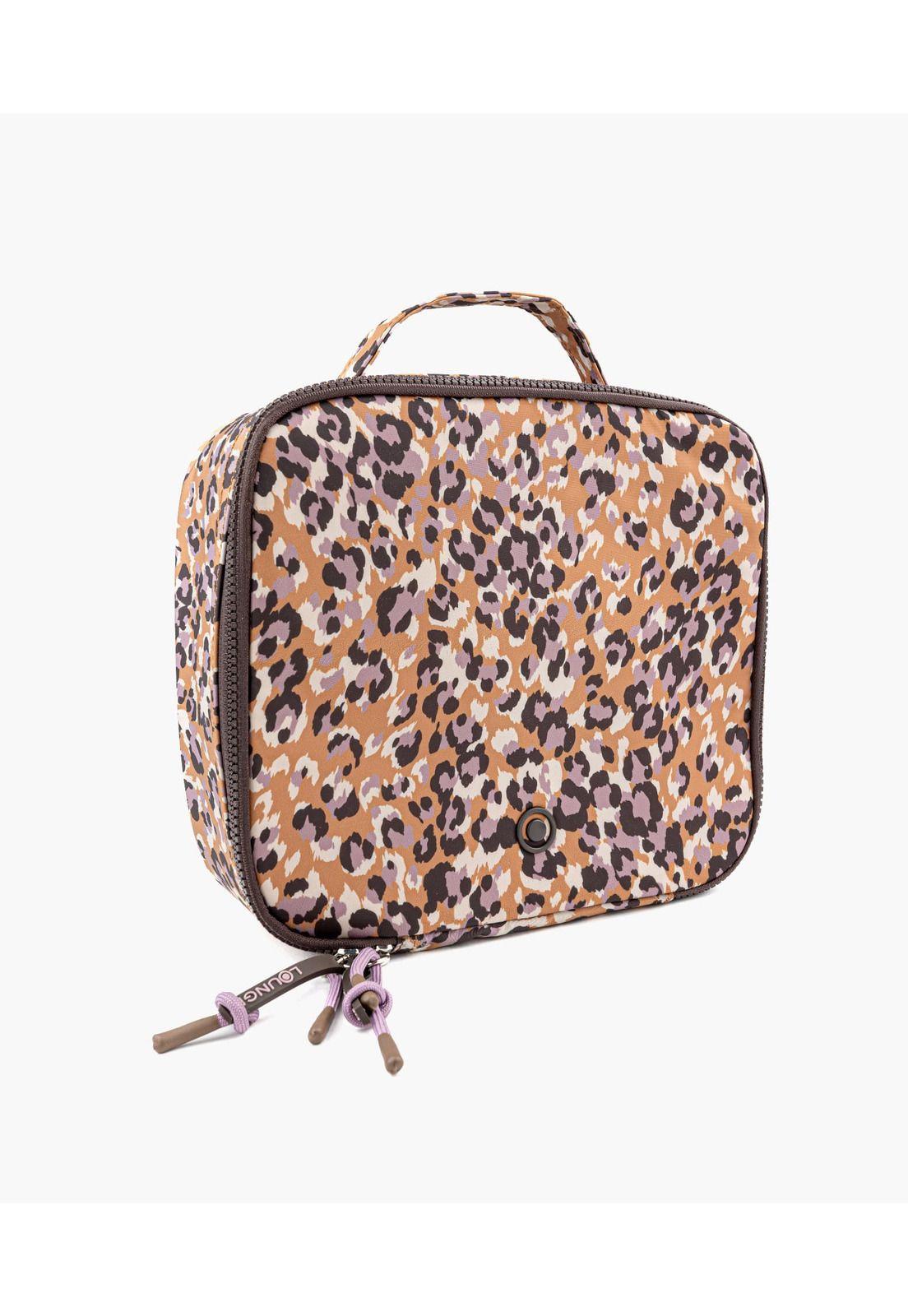 Cosmetiquero Nylon Portátil Mustard Cheetah-0