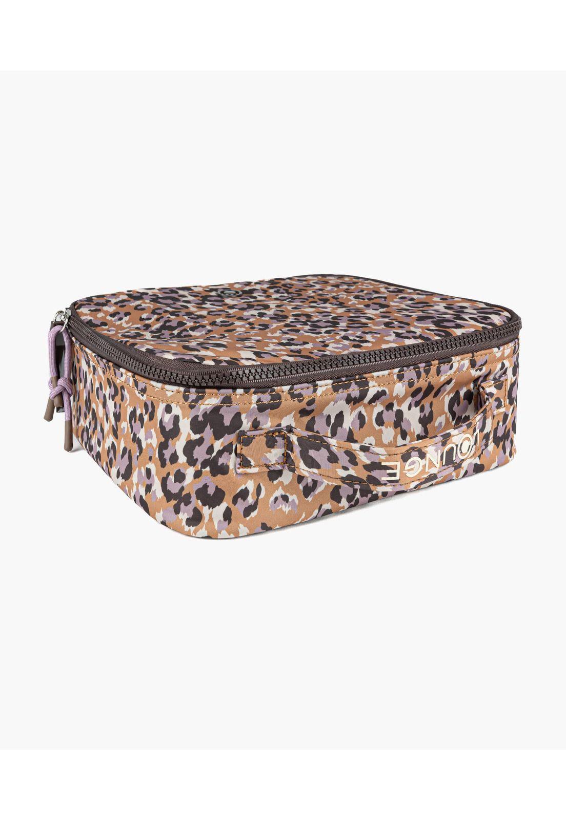 Cosmetiquero Nylon Portátil Mustard Cheetah-1