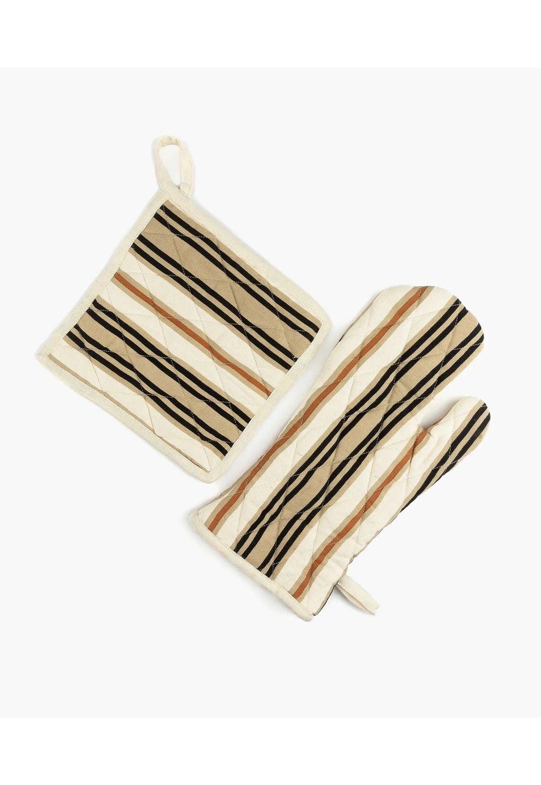 Set Guante Y Toma Olla Lineas Verticales-0