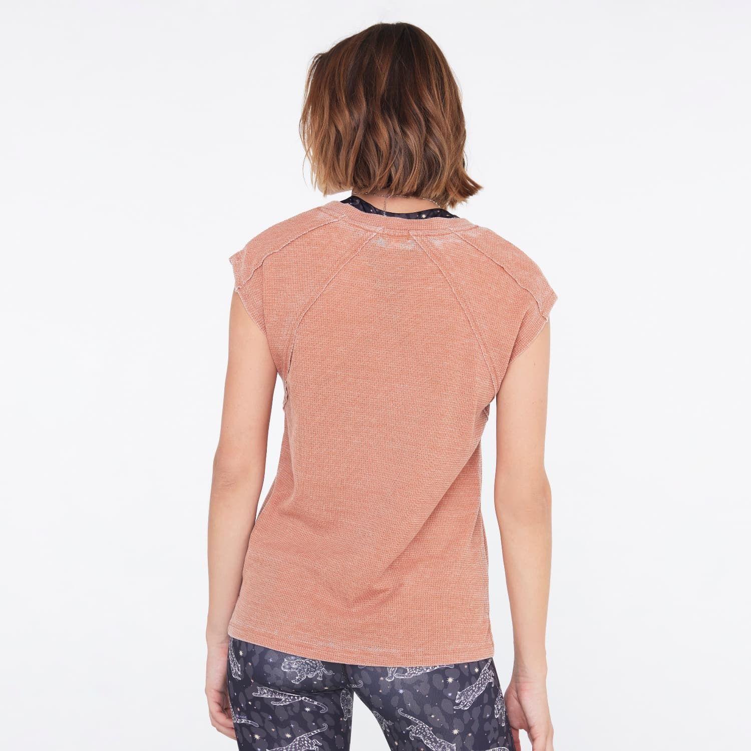 Polera Mujer Efecto Lavado S Terracota-2