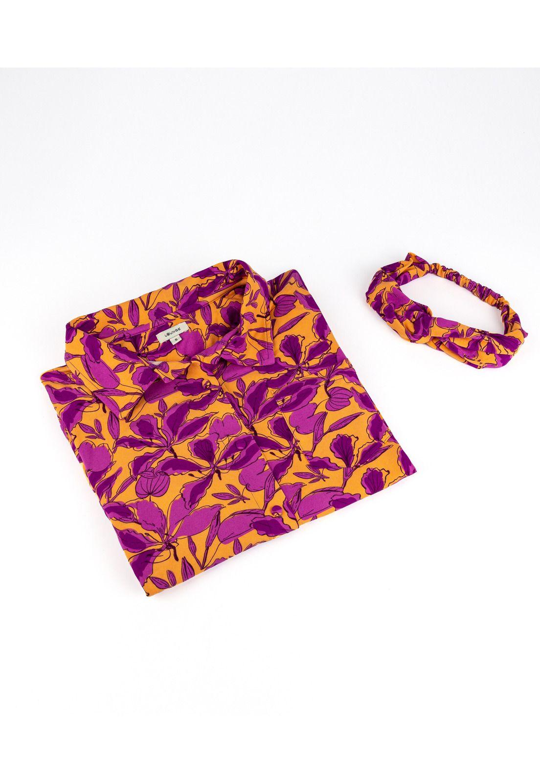 Set Pijama + Cintillo Dreamy Magnolia Garden Lounge-1