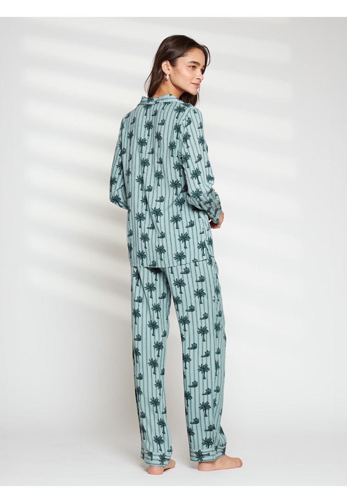 Pijama Largo Palmeras Dreamy-2
